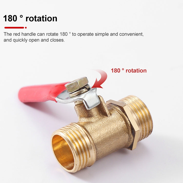 LAIZE Pneumatic Hose Connector Copper Ball Valve, Specification:Double Inside 1 1/8 inch -  by LAIZE | Online Shopping UK | buy2fix