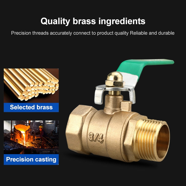 LAIZE Pneumatic Hose Connector Thickened Brass Ball Valve, Size:Double Inside 4 Point 1/2 inch -  by LAIZE | Online Shopping UK | buy2fix