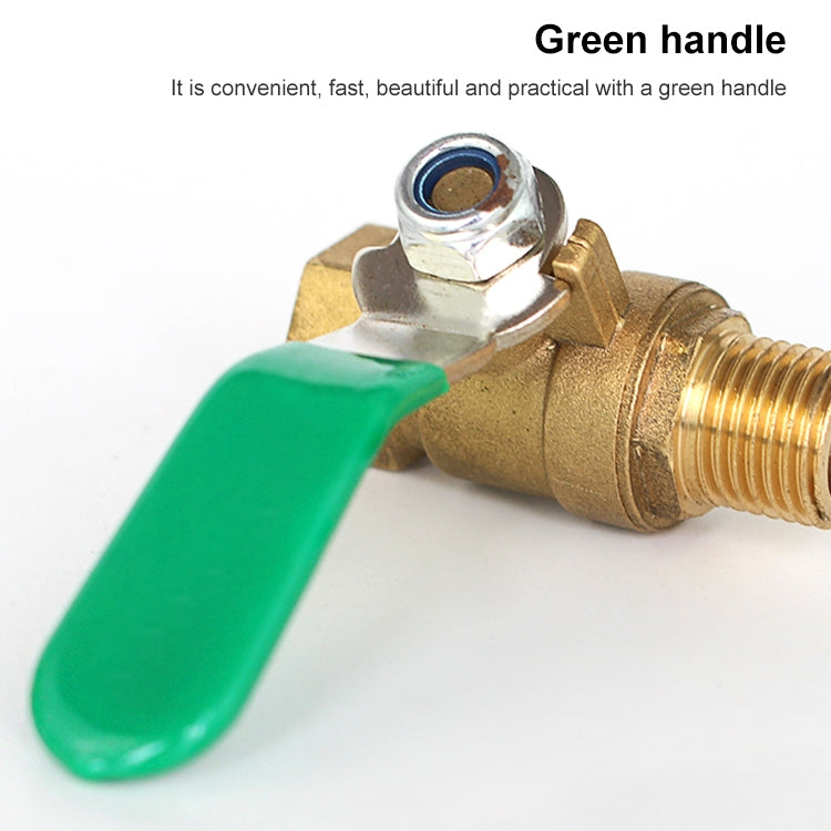 LAIZE Pneumatic Hose Connector Thickened Brass Ball Valve, Size:Double Outside 2 Point 1/4 inch -  by LAIZE | Online Shopping UK | buy2fix