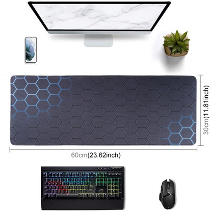 Anti-Slip Rubber Cloth Surface Game Mouse Mat Keyboard Pad, Size:60 x 30 x 0.2cm(Blue Honeycomb) - Mouse Pads by buy2fix | Online Shopping UK | buy2fix