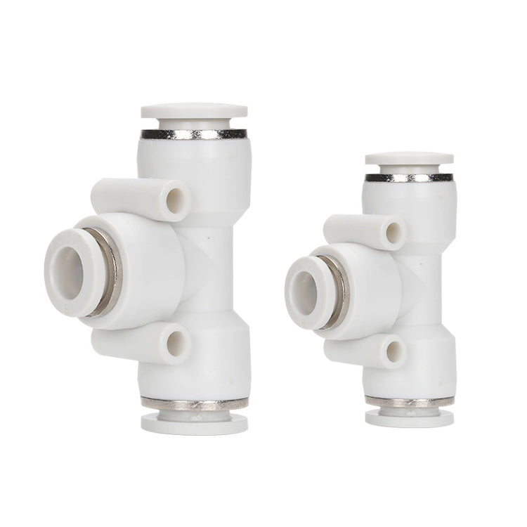 PEG10-8 LAIZE 2pcs PW T-type Tee Reducing Pneumatic Quick Fitting Connector - Interface Series by LAIZE | Online Shopping UK | buy2fix