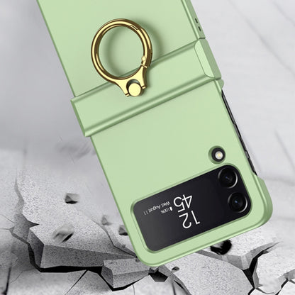 For Samsung Galaxy Z Flip4 GKK Ultrathin Hinge Full Coverage Phone Case with Ring Holder(Wine Red) - Galaxy Z Flip4 5G Cases by GKK | Online Shopping UK | buy2fix