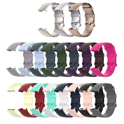 Color Buckle TPU Wrist Strap Watch Band for Fitbit Charge 4 / Charge 3 / Charge 3 SE, Size: S(Champagne) - Smart Wear by buy2fix | Online Shopping UK | buy2fix