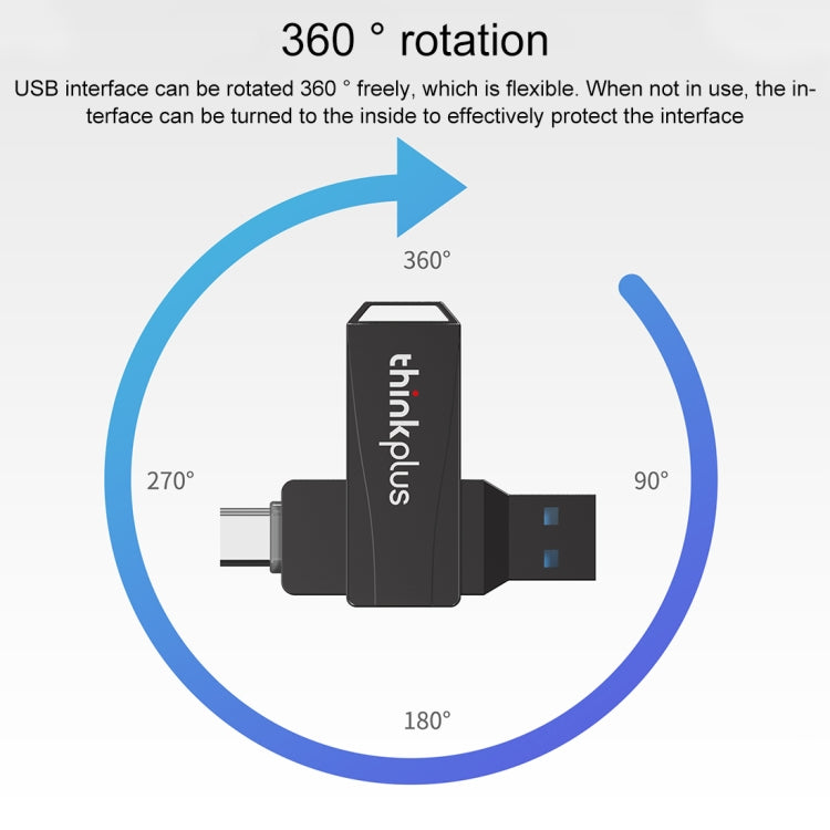 Lenovo Thinkplus MU252 USB 3.1 + USB-C / Type-C Flash Drive, Memory:32GB -  by Lenovo | Online Shopping UK | buy2fix