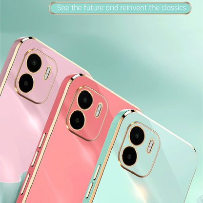 For Xiaomi Redmi A1 4G XINLI Straight Edge 6D Electroplate TPU Phone Case(Mint Green) - Xiaomi Cases by buy2fix | Online Shopping UK | buy2fix