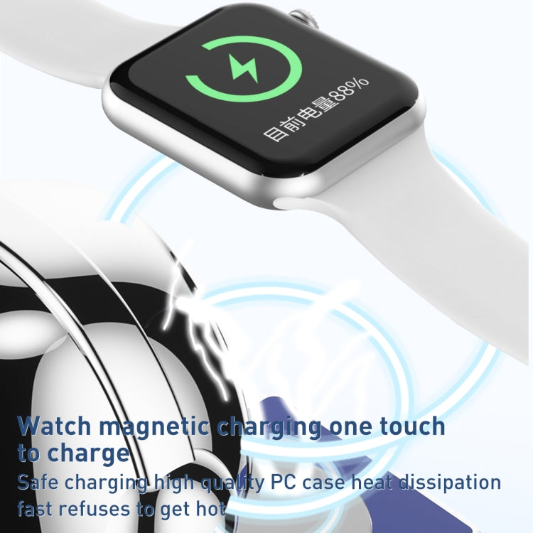 For Watch+Wireless Headset Intelligent Wireless Charging Holder(Silver) - Smart Wear by buy2fix | Online Shopping UK | buy2fix