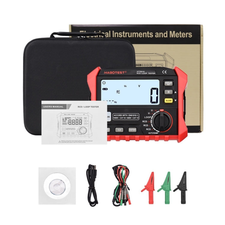 HABOTEST HT5910 Leakage Switch & Loop Resistance Tester - Battery & Resistance Tester by HABOTEST | Online Shopping UK | buy2fix