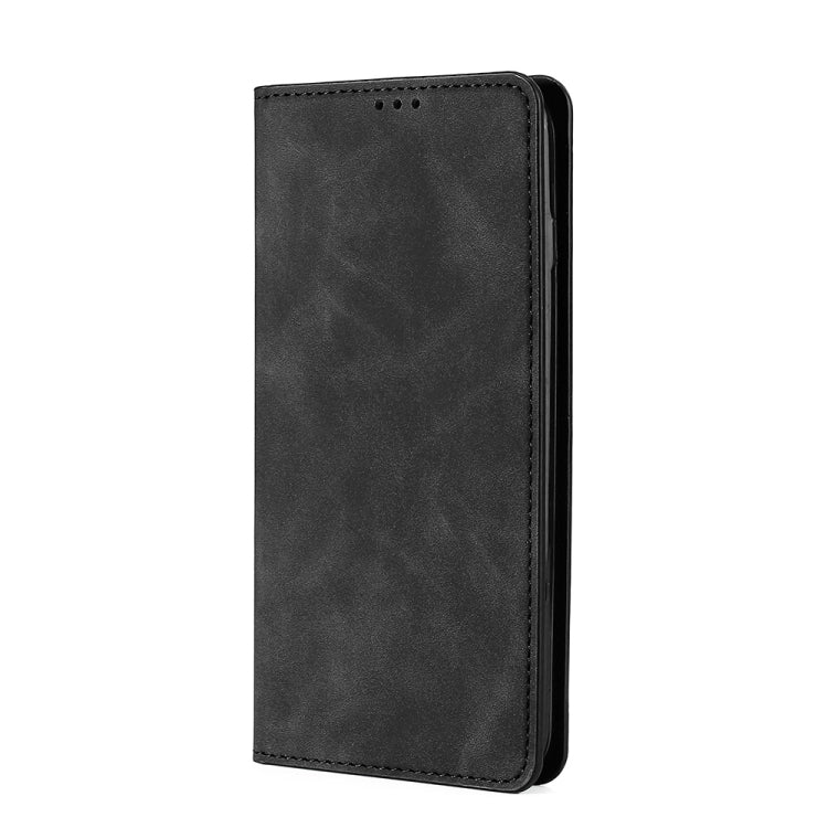 For OnePlus 11 Skin Feel Magnetic Horizontal Flip Leather Phone Case(Black) - OnePlus Cases by buy2fix | Online Shopping UK | buy2fix