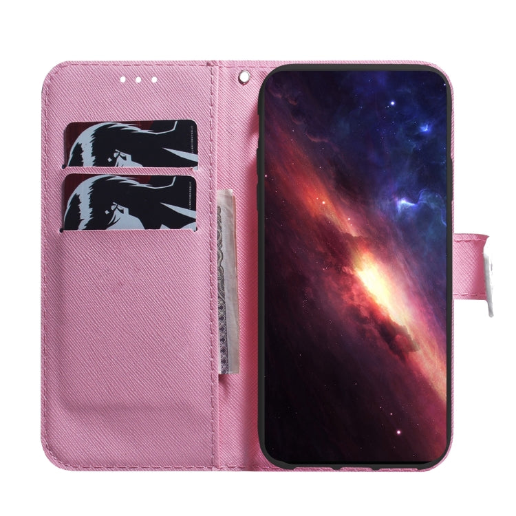 For Samsung Galaxy A54 5G Coloured Drawing Flip Leather Phone Case(Magnolia) - Galaxy Phone Cases by buy2fix | Online Shopping UK | buy2fix