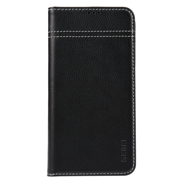 For iPhone 13 Pro GEBEI Top-grain Horizontal Flip Leather Phone Case(Black) - iPhone 13 Pro Cases by GEBEI | Online Shopping UK | buy2fix