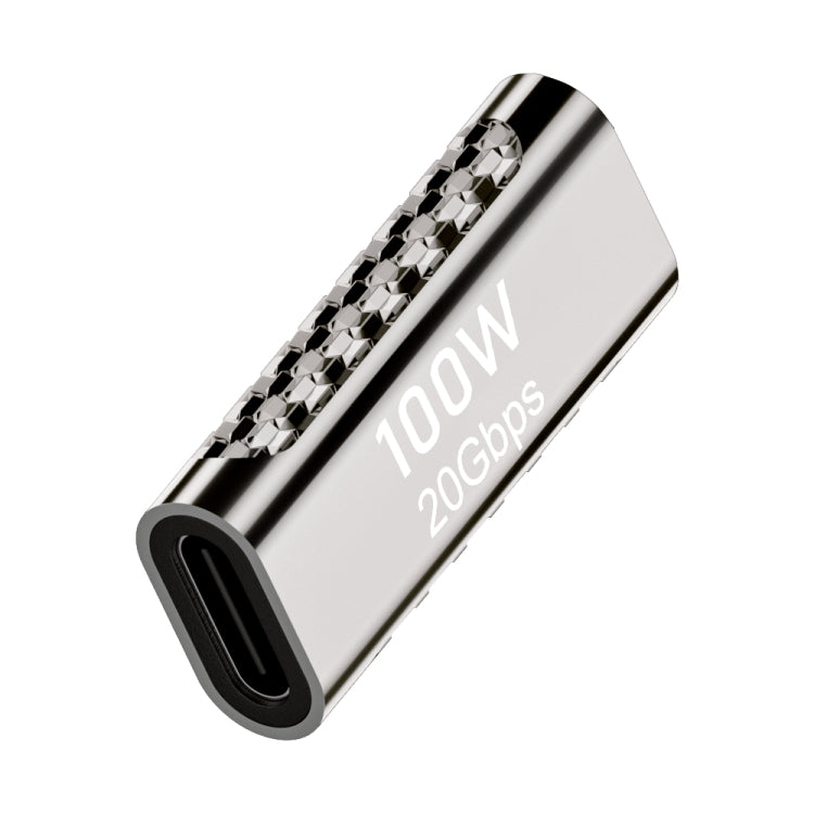 100W Type-C Female to Type-C Female 20Gbps Zinc Alloy Adapter, Style:Straight - Computer & Networking by buy2fix | Online Shopping UK | buy2fix