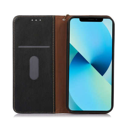 For OnePlus Ace 2 5G KHAZNEH Nappa Top Layer Cowhide Leather Phone Case(Black) - OnePlus Cases by buy2fix | Online Shopping UK | buy2fix