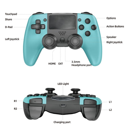 298 Bluetooth 5.0 Wireless Game Controller for PS4 / PC / Android(Blue) - Gamepads by buy2fix | Online Shopping UK | buy2fix