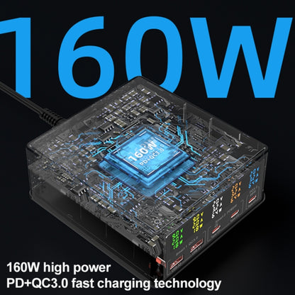 868H 6 in 1 160W 3 PD Type-C + 2 QC3.0 USB Ports Multi Ports Charger(AU Plug) - Multifunction Charger by buy2fix | Online Shopping UK | buy2fix