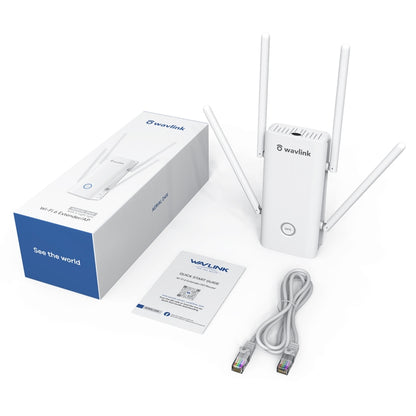 Wavlink AERIAL D4X AX1800Mbps Dual Frequency WiFi Signal Amplifier WiFi6 Extender(UK Plug) - Broadband Amplifiers by WAVLINK | Online Shopping UK | buy2fix