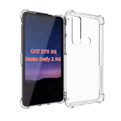 For CAT S75 5G / Motorola Defy 2 Shockproof Non-slip Thickening TPU Phone Case(Transparent) - Motorola Cases by buy2fix | Online Shopping UK | buy2fix