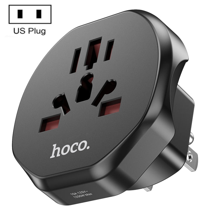 hoco AC6 Travel Power Universal Adapter Plug(US Plug) - Plug Adaptor by hoco | Online Shopping UK | buy2fix