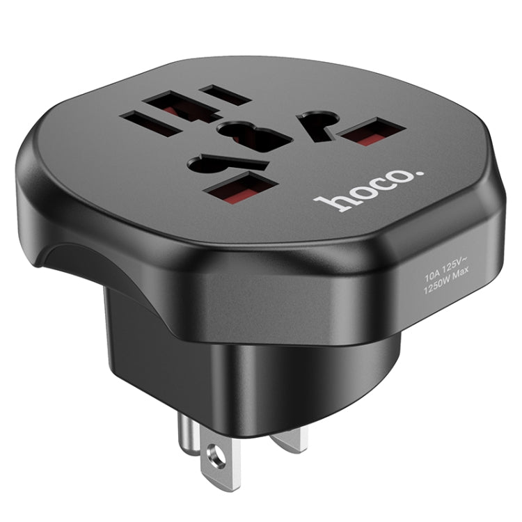 hoco AC6 Travel Power Universal Adapter Plug(US Plug) - Plug Adaptor by hoco | Online Shopping UK | buy2fix