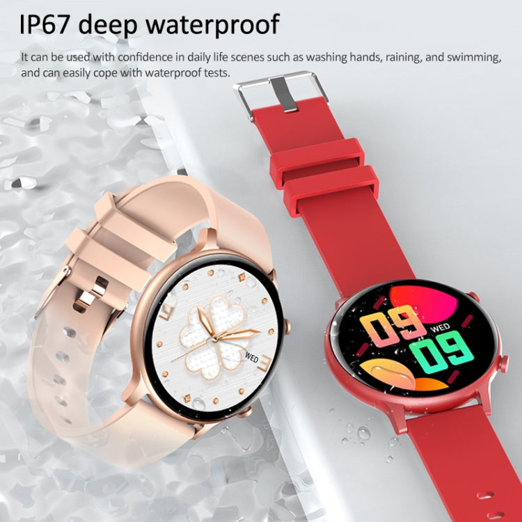 HT12 1.32 inch Steel Band IP67 Waterproof Smart Watch, Support Bluetooth Calling / Sleep Monitoring(Rose Gold) - Smart Wear by buy2fix | Online Shopping UK | buy2fix