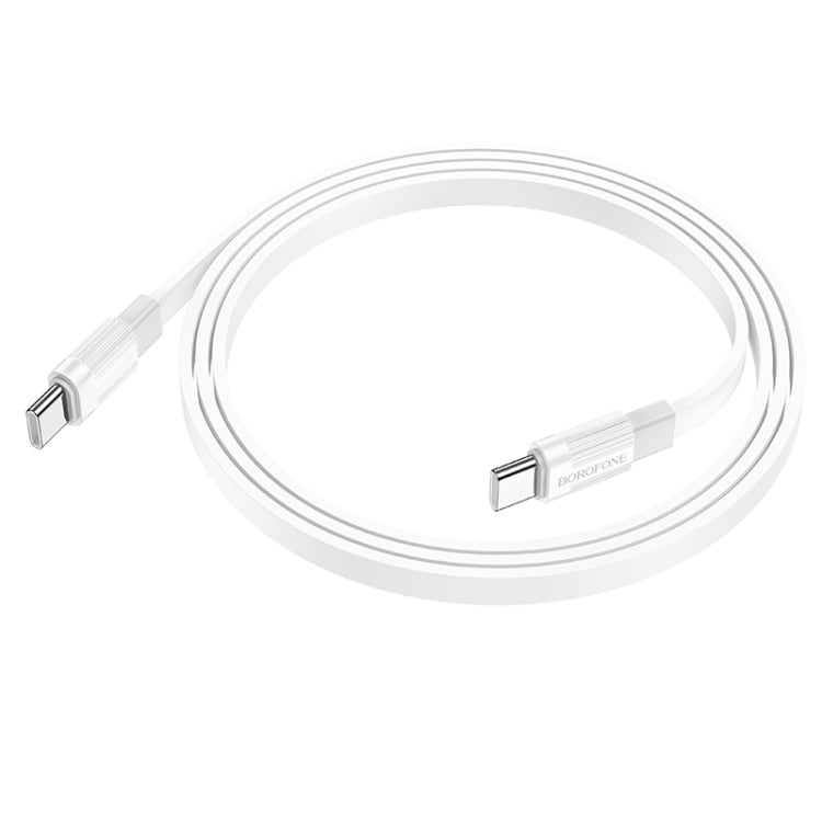 Borofone BX89 Type-C to Type-C Union 60W Charging Data Cable, Length:1m(White Green) - USB-C & Type-C Cable by Borofone | Online Shopping UK | buy2fix