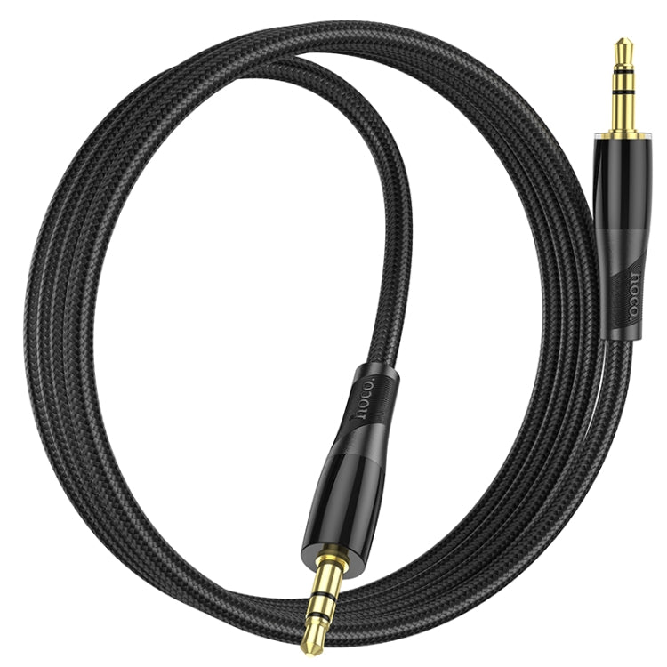 hoco UPA25 AUX Transparent Exploration Version 3.5mm Male to Male Audio Cable, Length: 1m(Black) - Video & Audio Cable by hoco | Online Shopping UK | buy2fix