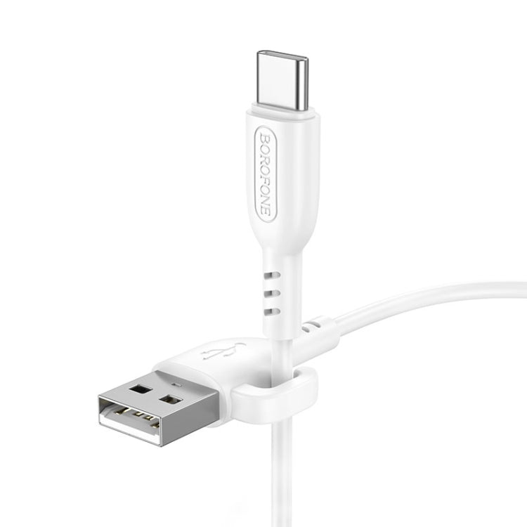 Borofone BX91 USB to Type-C Symbol 3A Charging Data Cable, Length:1m(White) -  by Borofone | Online Shopping UK | buy2fix