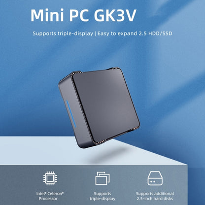 GK3V Windows 11 Pro Mini PC, Intel Gemini Lake J4125, Memory:8GB+512GB(UK Plug) -  by buy2fix | Online Shopping UK | buy2fix