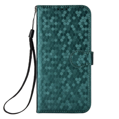 For Google Pixel 7a Honeycomb Dot Texture Leather Phone Case(Green) - Google Cases by buy2fix | Online Shopping UK | buy2fix