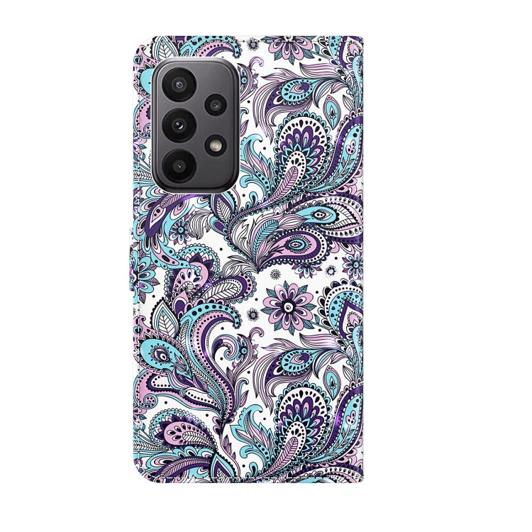 For Samsung Galaxy A24 3D Painting Pattern TPU + PU Leather Phone Case(Swirl Pattern) - Galaxy Phone Cases by buy2fix | Online Shopping UK | buy2fix