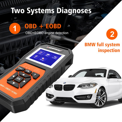 For BMW KONNWE KW480 2.8 inch Color Screen OBD2 Car Fault Detector - Code Readers & Scan Tools by KONNWEI | Online Shopping UK | buy2fix