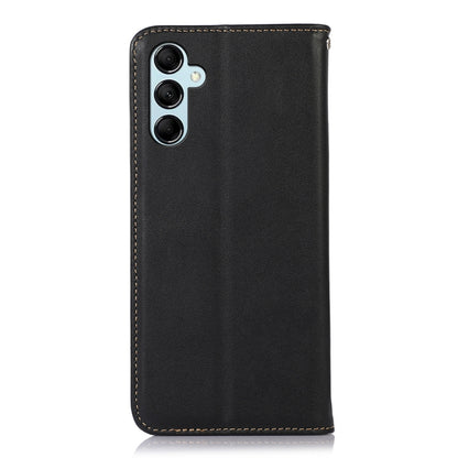 For Samsung Galaxy M14 5G KHAZNEH Nappa Top Layer Cowhide Leather Phone Case(Black) - Galaxy Phone Cases by buy2fix | Online Shopping UK | buy2fix