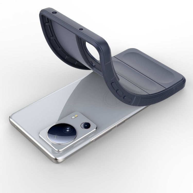 For Xiaomi 13 Lite Magic Shield TPU + Flannel Phone Case(Dark Grey) - 13 Lite Cases by buy2fix | Online Shopping UK | buy2fix