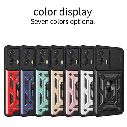 For Motorola Moto G73 5G Sliding Camera Cover Design TPU+PC Phone Case(Green) - Motorola Cases by buy2fix | Online Shopping UK | buy2fix