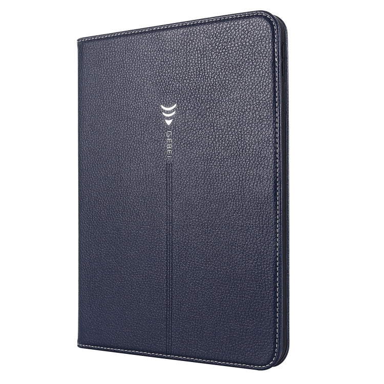 For iPad 10th Gen 10.9 2022 GEBEI Silk Texture Flip Tablet Leather Case(Blue) - iPad 10th Gen 10.9 Cases by GEBEI | Online Shopping UK | buy2fix