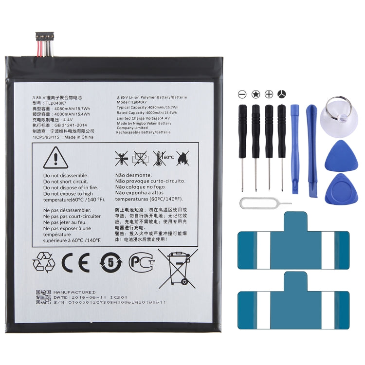 For Alcatel Joy Tab 9029Z 4000mAh Battery Replacement TLp040K7 - Others by buy2fix | Online Shopping UK | buy2fix