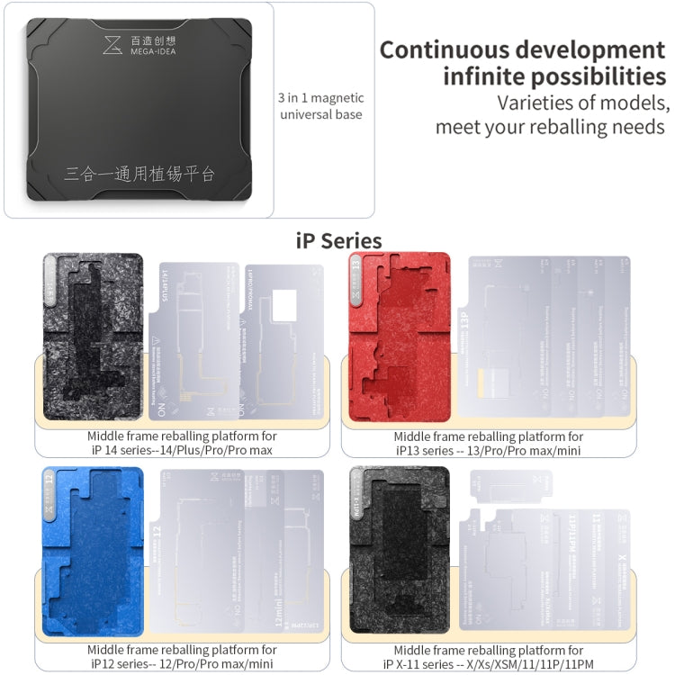 For Xiaomi 11 Pro / 11 Ultra Qianli Mega-idea Multi-functional Middle Frame Positioning BGA Reballing Platform - Repair & Spare Parts by QIANLI | Online Shopping UK | buy2fix