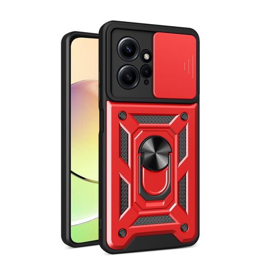 For Xiaomi Redmi Note 12 4G Global Sliding Camera Cover Design Phone Case(Red) - Note 12 Cases by buy2fix | Online Shopping UK | buy2fix