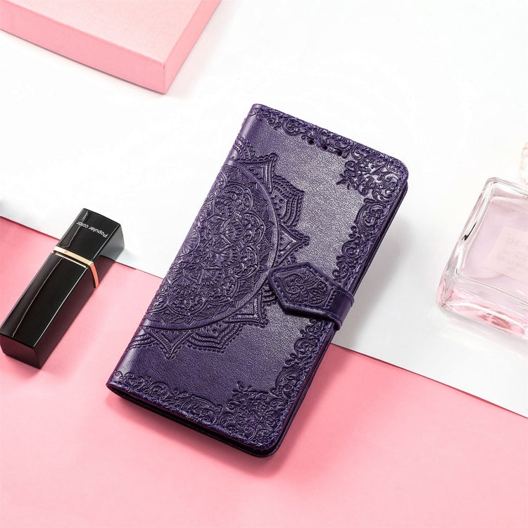 For Xiaomi Redmi K60 Pro Mandala Flower Embossed Leather Phone Case(Purple) - Redmi K60 Pro Cases by buy2fix | Online Shopping UK | buy2fix