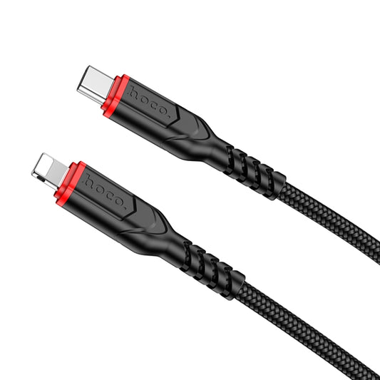 hoco X59 Victory PD 20W USB-C / Type-C to 8 Pin Charging Data Dable, Length:2m(Black) - 2 in 1 Cable by hoco | Online Shopping UK | buy2fix