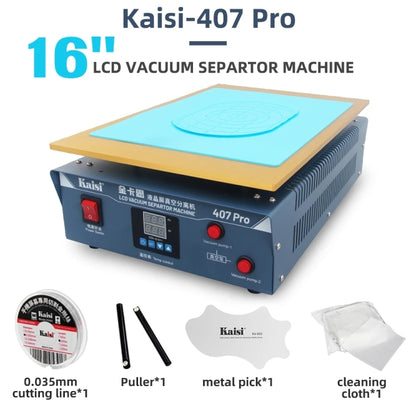 Kaisi 407 Pro 18 inch Dual Vacuum Pump LCD Screen Separator Machine(EU Plug) -  by Kaisi | Online Shopping UK | buy2fix