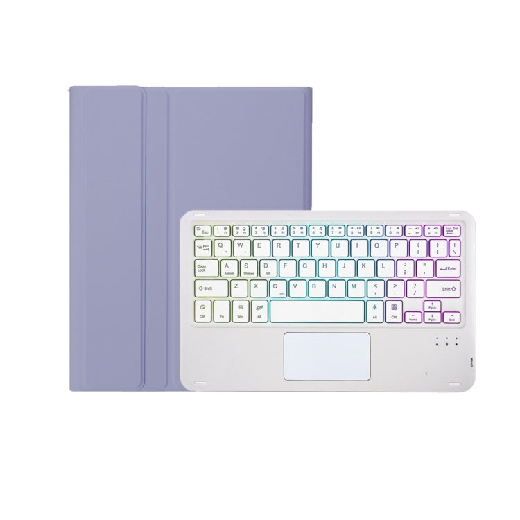 For Xiaomi Pad 6 / Pad 6 Pro A0N7-AS Lambskin Texture Ultra-thin Backlight Bluetooth Keyboard Leather Case with Touchpad(Purple) - Others Keyboard by buy2fix | Online Shopping UK | buy2fix