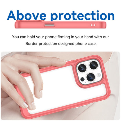 For iPhone 15 Pro Colorful Series Acrylic + TPU Phone Case(Red) - iPhone 15 Pro Cases by buy2fix | Online Shopping UK | buy2fix