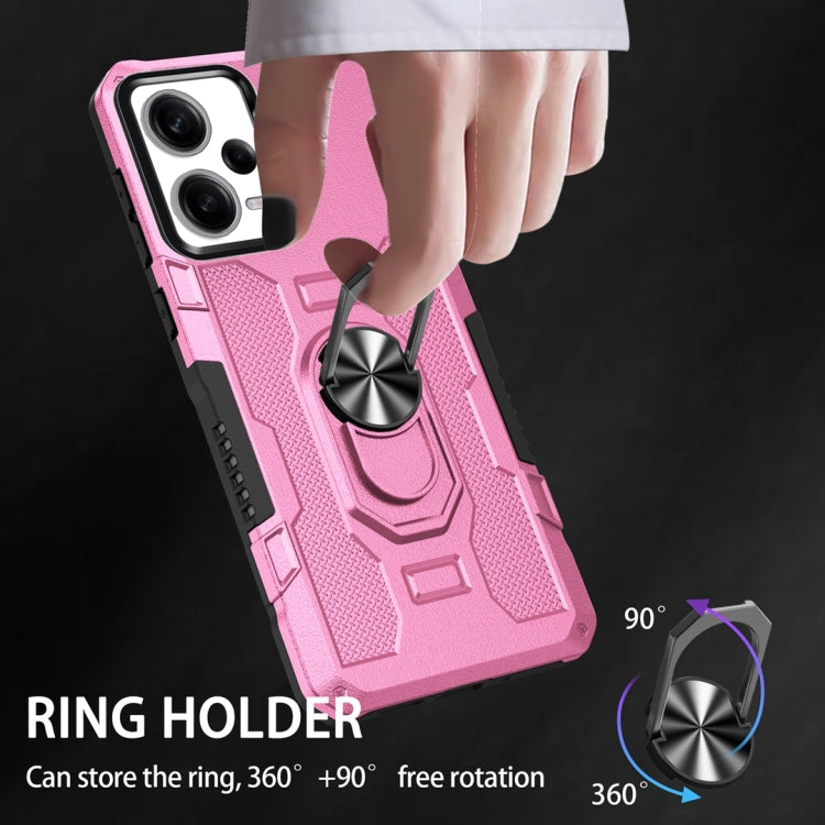 For Xiaomi Redmi Note 12 Pro 5G Global / Poco X5 Pro Ring Holder Armor Hybrid Phone Case(Pink) - Note 12 Pro Cases by buy2fix | Online Shopping UK | buy2fix
