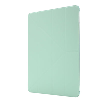 For iPad 10.2 2021 / 2020 / 2019 Airbag Deformation Horizontal Flip Leather Case with Holder & Pen Holder(Mint Green) - Apple Accessories by buy2fix | Online Shopping UK | buy2fix