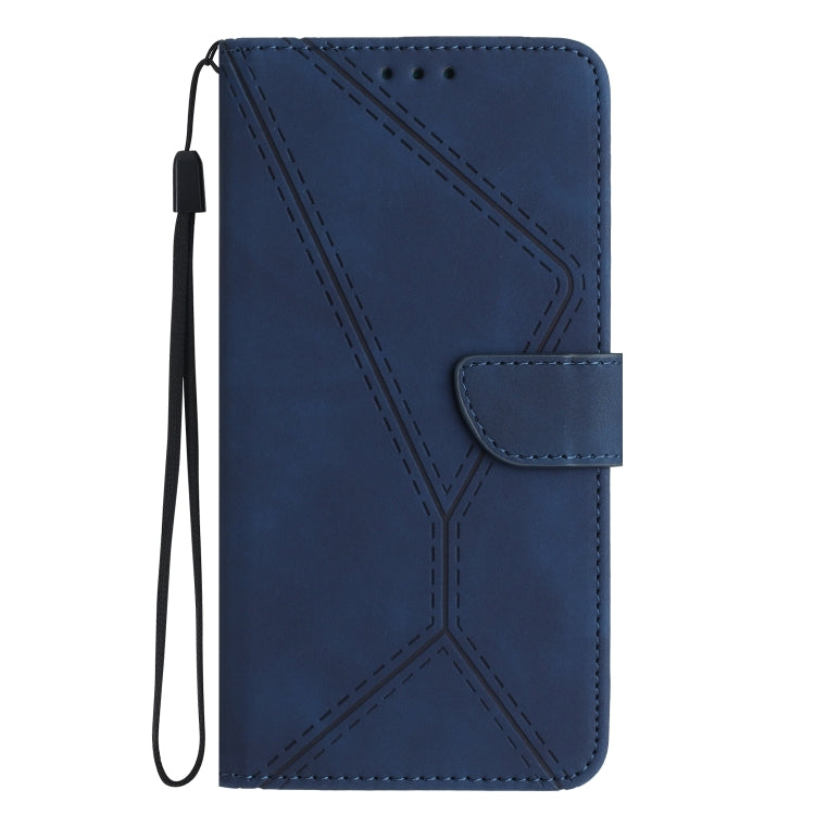 For Xiaomi Redmi 10C Stitching Embossed Leather Phone Case(Blue) - Xiaomi Cases by buy2fix | Online Shopping UK | buy2fix