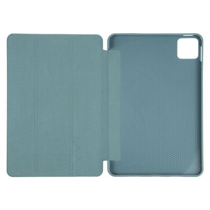 For Xiaomi Pad 6 / Pad 6 Pro Three-fold Holder Flip Tablet Leather Case(Dark Green) -  by buy2fix | Online Shopping UK | buy2fix