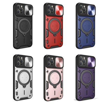For iPhone 11 Pro Max CD Texture Sliding Camshield Magnetic Holder Phone Case(Red) - iPhone 11 Pro Max Cases by buy2fix | Online Shopping UK | buy2fix