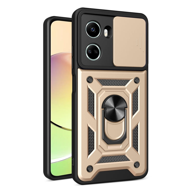 For Huawei nova 10 SE Sliding Camera Cover Design TPU+PC Phone Case(Gold) - Huawei Cases by buy2fix | Online Shopping UK | buy2fix