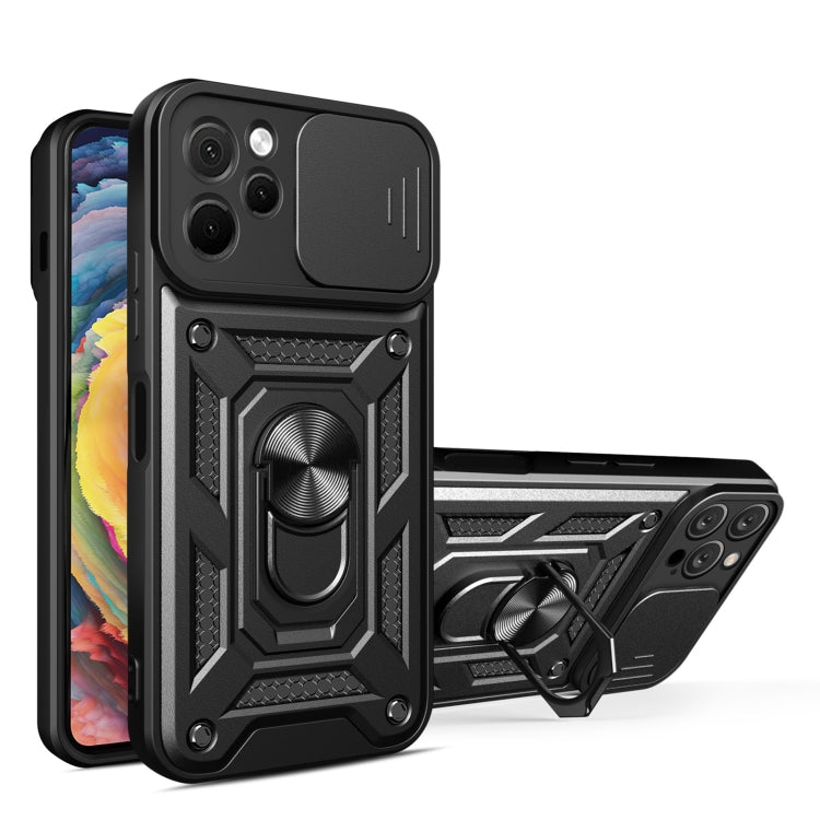 For Huawei nova Y61 Sliding Camera Cover Design TPU+PC Phone Case(Black) - Huawei Cases by buy2fix | Online Shopping UK | buy2fix