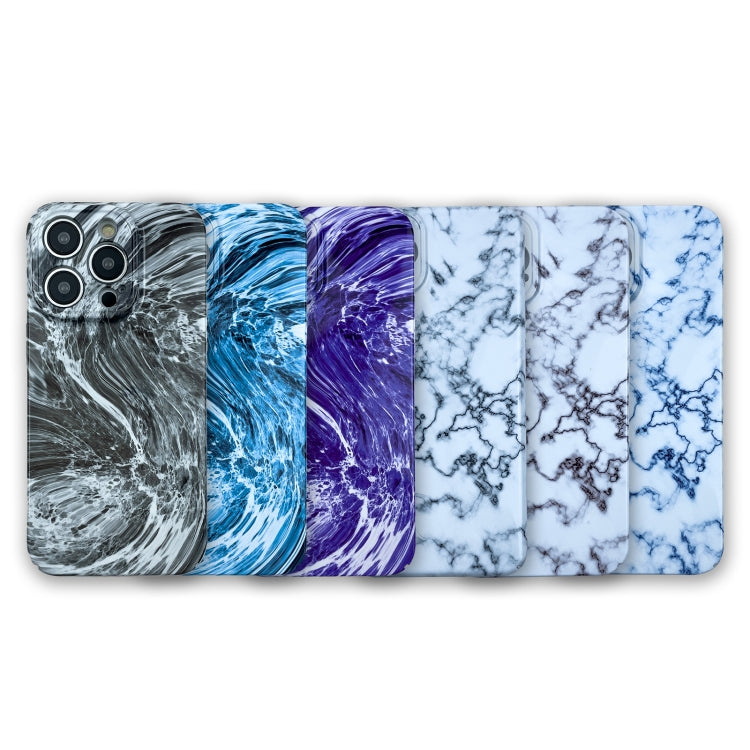 For iPhone 14 Marble Pattern Phone Case(Purple White) - iPhone 14 Cases by buy2fix | Online Shopping UK | buy2fix